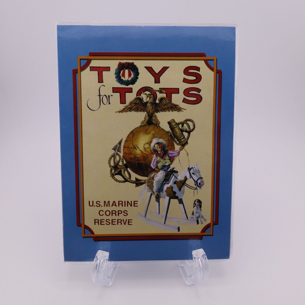 Vintage Toys for Tots US Marine Corps Reserve 4x6 Photo Album - Holds 18 Photos